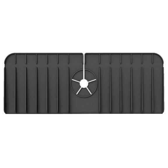 TV Time Direct Kitchen Sink Splash Guard Black Medium 17.71in x 5.7in Black