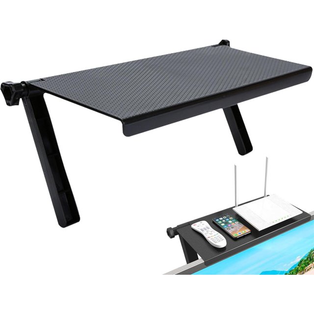 TV Top Shelf Screen Top Storage Stand, Black Computer Monitor Top