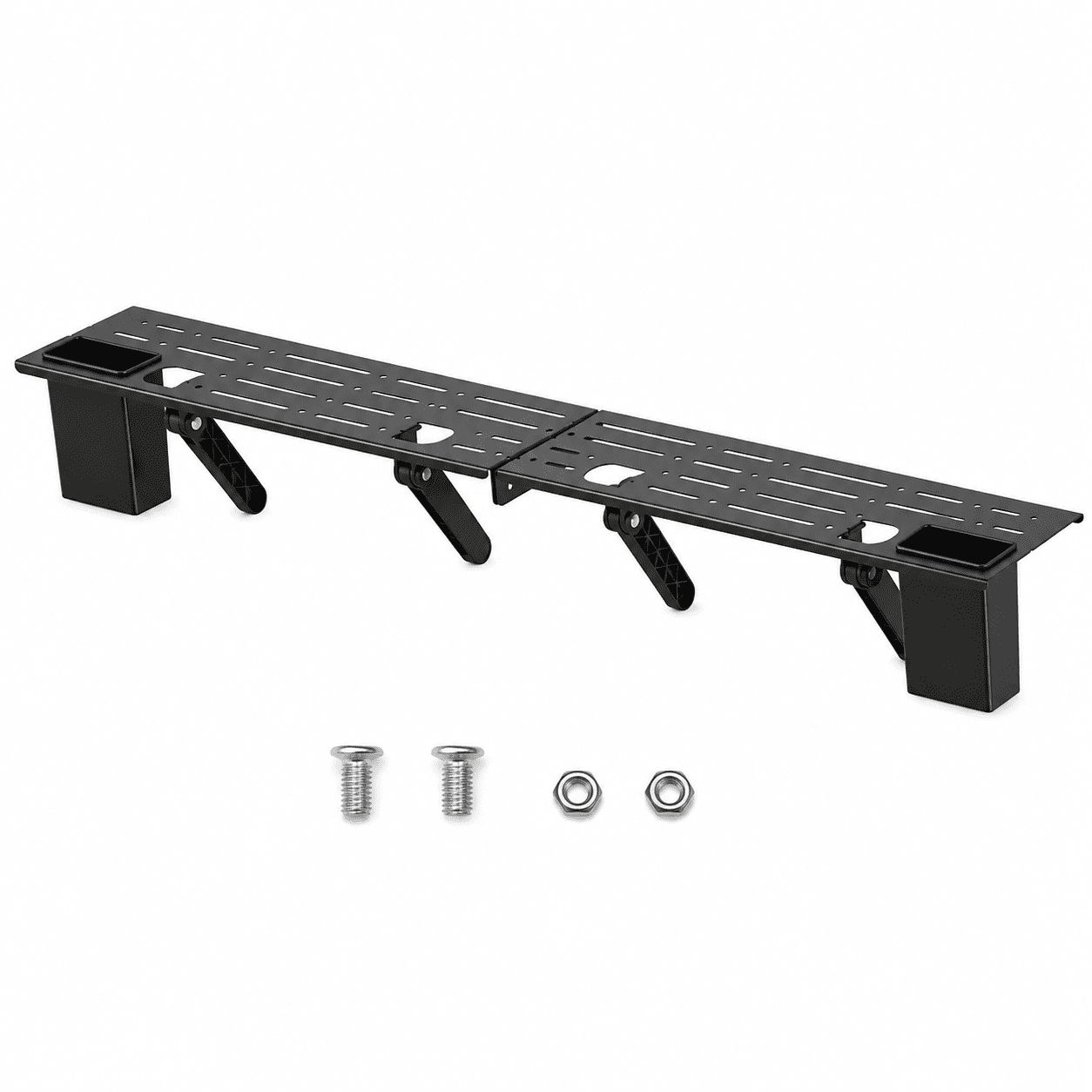 TV Top Shelf with Storage Boxes for Screen and Accessories for Soundbar, Media Boxes, Game Consoles, and More, 34.654.33inch, Adjustable Steel