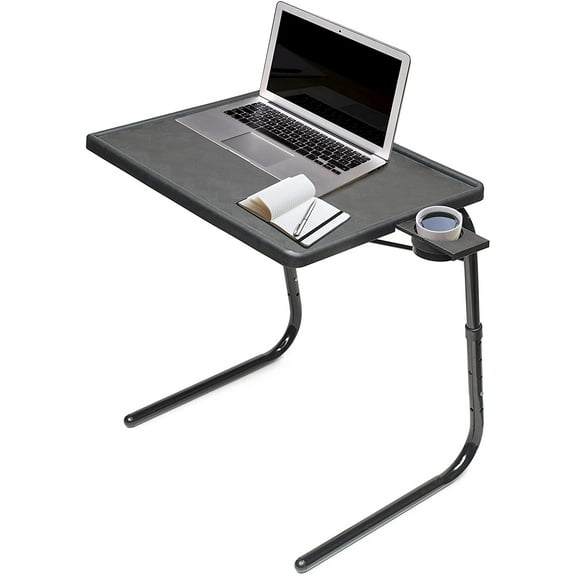 TV Tray Table | Portable Desk Folding Dinner Tray, Couch Table Trays for Eating Snack Food, Portable Laptop Desk, Bed Trays for Eating | Adjustable TV Trays with 3 Angles and Cup Holder