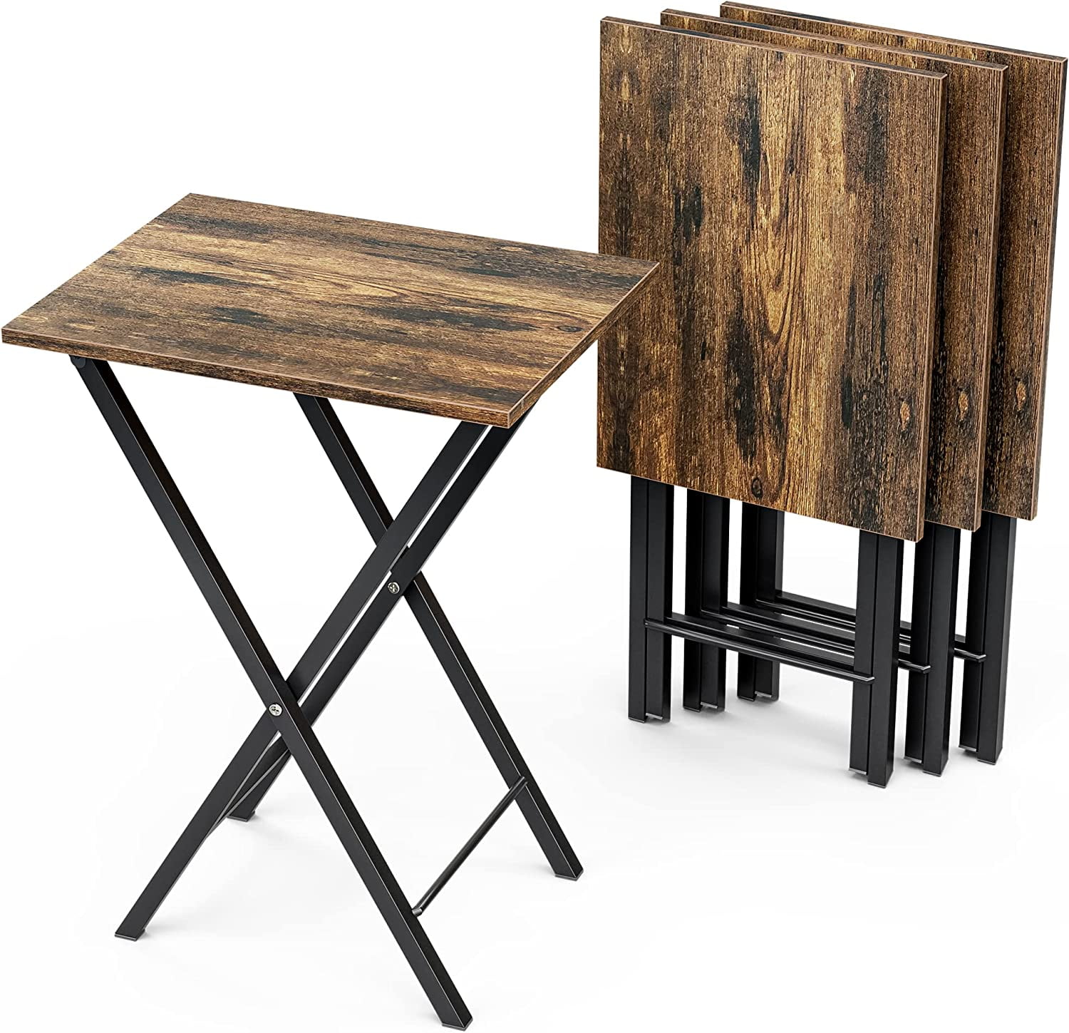 TV Trays, TV Trays for Eating Set of 4, TV Tray Table TV Dinner Tables