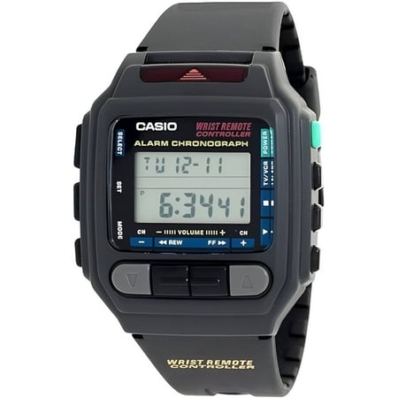 Casio Unisex Remote Control Stopwatch Wristwatch, Black & Silver