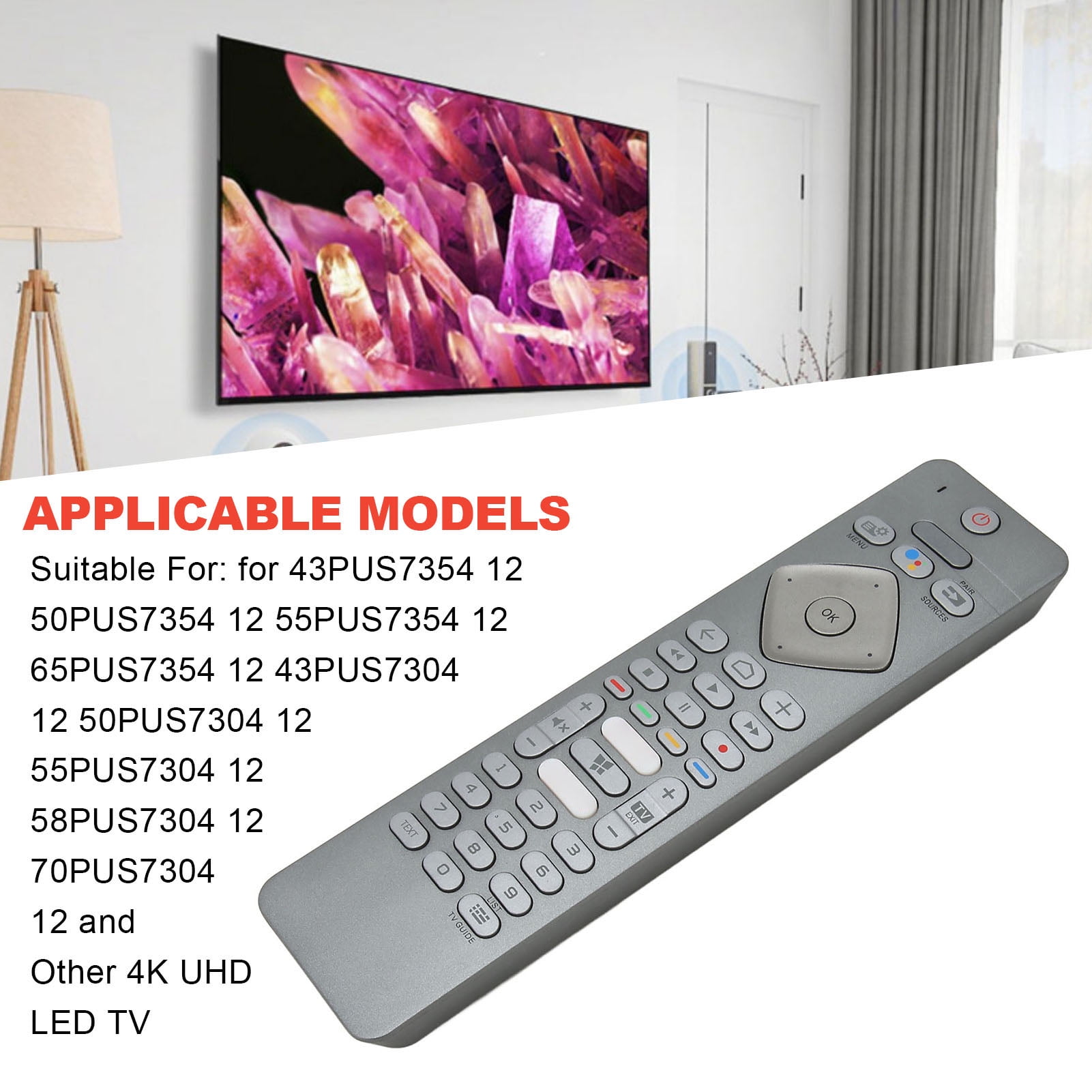 Philips 43 Pus 7354 12 Led Tv TV Voice Remote Control for 43PUS7354 12 50PUS7354 12 55PUS7354 12