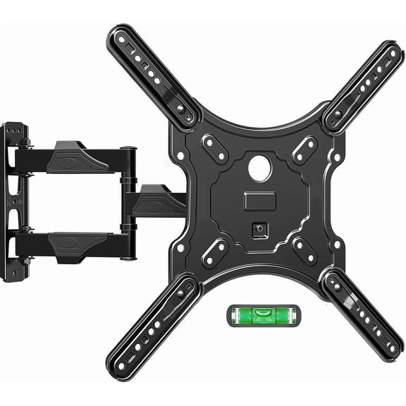 TV Wall Mount for Most 26-60 Inch TVs, Swivel and Tilt Full Motion TV Mount with Single Stud Perfect Center Design, Wall Mount Bracket Max 400x400mm, Corner Mount Holds up to 77 lbs.