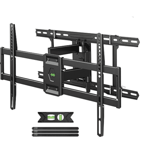 TV Wall Mount for 32-65 inch Flat Screen/LED/4K up to 110lbs, Full Motion TV Mount Bracket with Swivel & Tilt Articulating Dual Arms, Max VESA 400x400mm, Fits 12/16" Wood Studs