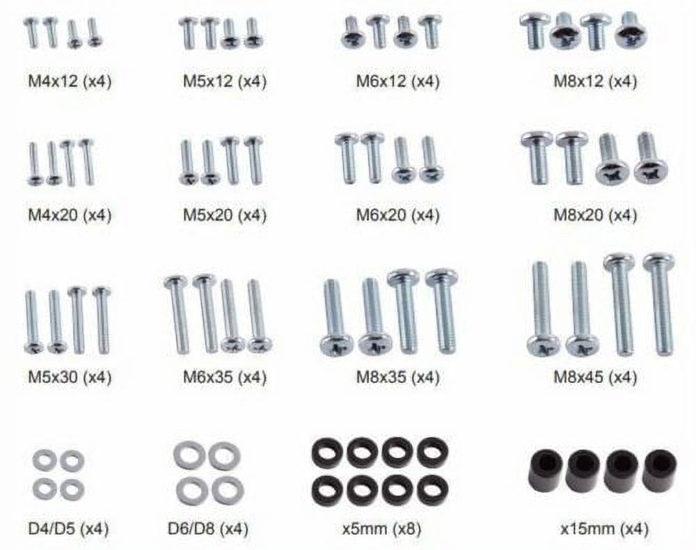 TV Wall Mount Hardware Pack Kit VESA Wall Bracket Screws Bolt Spacer M4