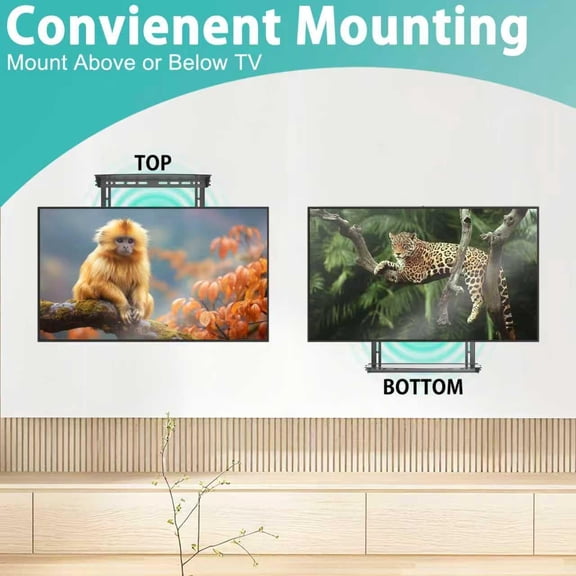 TV Wall Mount Shelving Bracket, Under Above VESA Back of Wall Mount Shelf Bracket, DVD Player, Cable Box, Stereo, and AV Component, Black$$Furniture