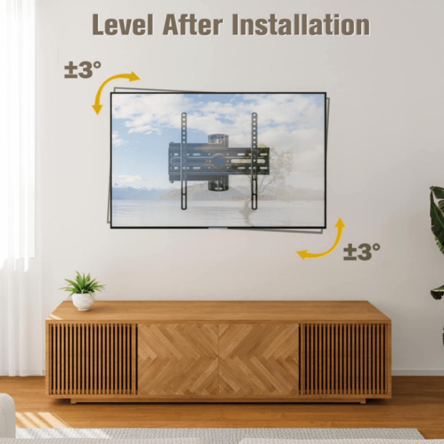 TV Wall Mount Swivel and Tilt for Most 26-55 Inch TV, TV Mount Perfect Center Design, Full Motion TV Mount Bracket with Articulation, up to VESA 400x400mm, 60 lbs, MD2377