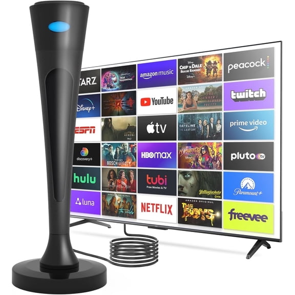 2026 Antenna for Smart TV for Local Channels, TV Antenna Indoor for Reliable Reception, Digital Antenna for Easy Installation and All Smart/Old TVs, Supports 4K 1080P HD VHF UHF