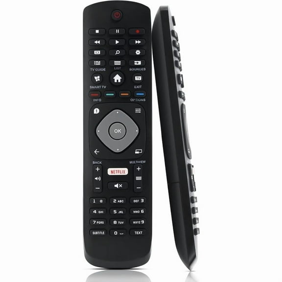 TV remote replacement for Philips universal LCD/LED 3D HD smart TVs (with Netflix), no setup required