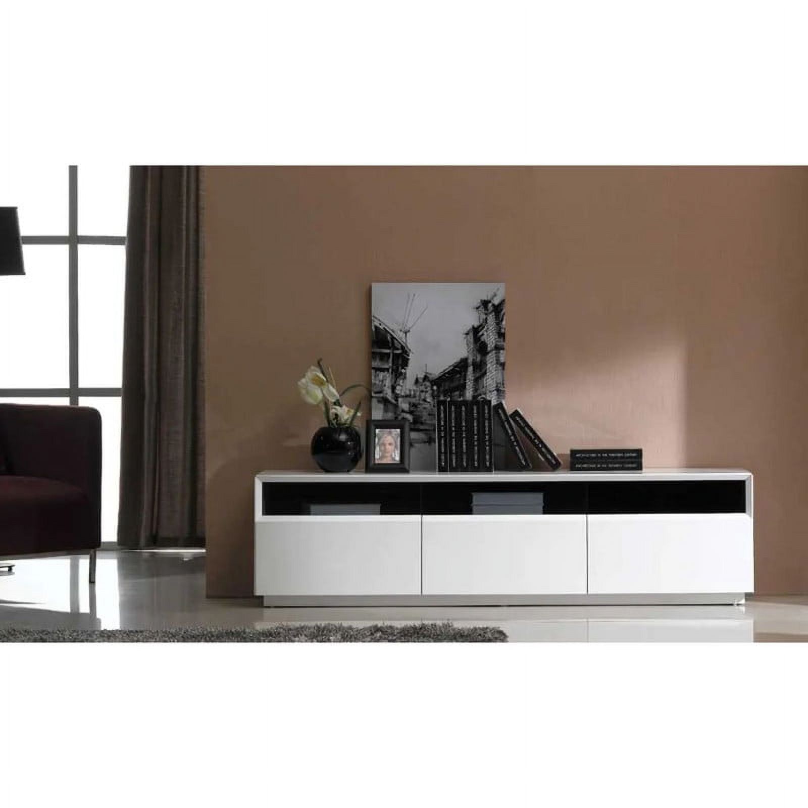 TV023 Modern TV Stand, White Gloss - Walmart.com