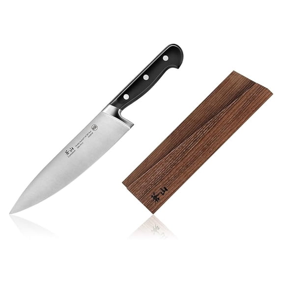 TV2 Series 1022735 Swedish 14C28N Steel Forged 8-Inch Chef Knife and Wood Sheath Set