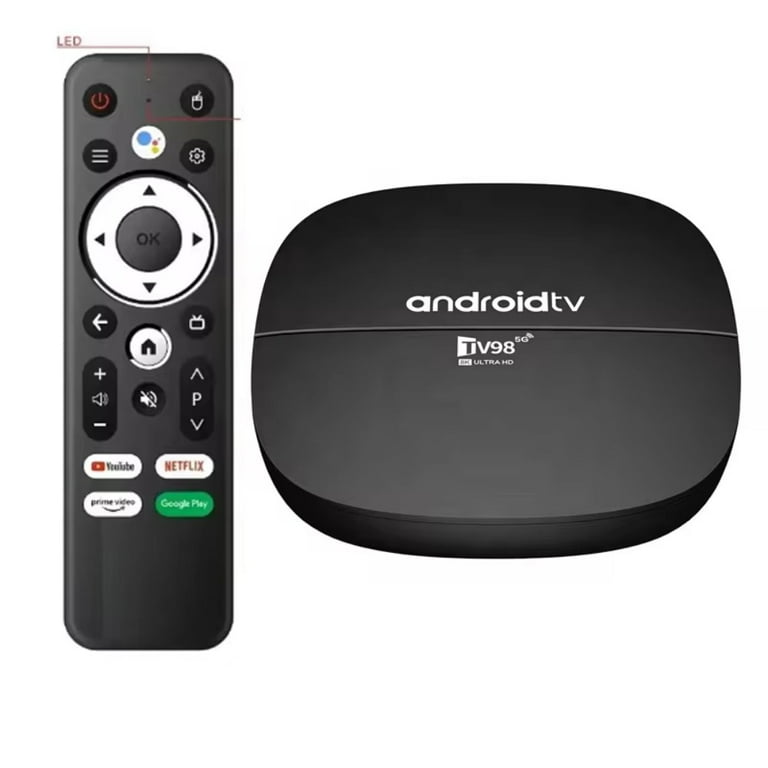 TV98 ATV Tv Box Android 13 ATV Allwinner H313 with BT Voice Remote