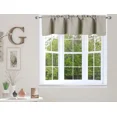 thumbnail image 1 of Gorgeous Home Linen 1-Piece Thermal Blackout Valance, 54x18 Rod Pocket Window Curtain, TVLOTaupe, 1 of 6