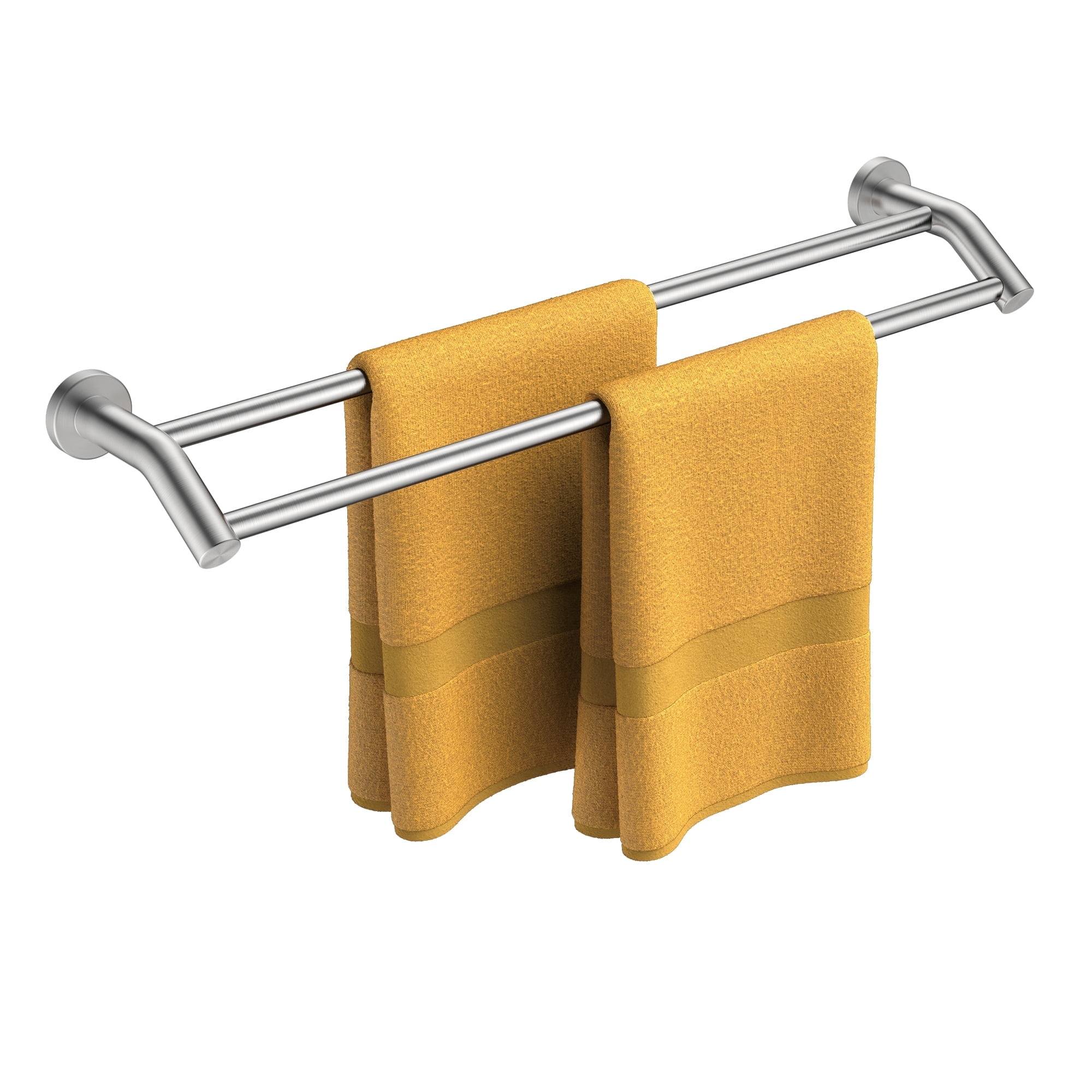 TVOFEK 24 inch Double Towel Bar for Bathroom, Stainless Steel Towel Racks Wall Mounted, Brushed Nickel Dual Towel Holder