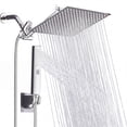 thumbnail image 1 of TVOFEK Rain Shower Head With Handheld Spray Combo, 10 Inch Stainless Steel High Pressure Shower head with Adjustable Extension Arm, with Anti-leak 60" Hose and Mounting Hardware for Bathroom, 1 of 13