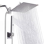 TVOFEK Rain Shower Head With Handheld Spray Combo, 10 Inch Stainless Steel High Pressure Shower head with Adjustable Extension Arm, with Anti-leak 60" Hose and 
