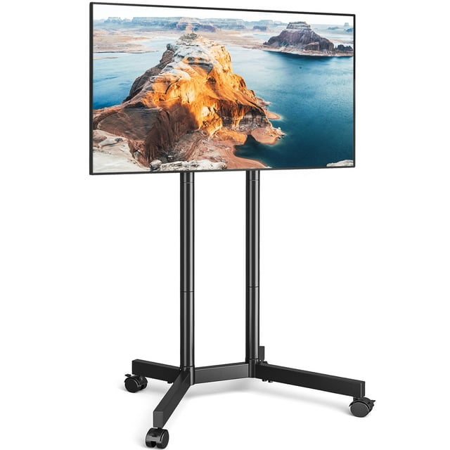 TVON Modern Rolling TV Stand Mobile TV Cart for 32 to 70 inch Flat