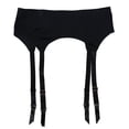 thumbnail image 1 of TVRtyle Women Black Seamless 4 Wide Straps Metal Buckles Sexy Garter Belt for Stockings S506B, 1 of 6