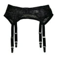 thumbnail image 1 of TVRtyle Women's Mysterious Sexy Black 4 Vintage Metal Clips Garter Belts for Stockings, 1 of 8