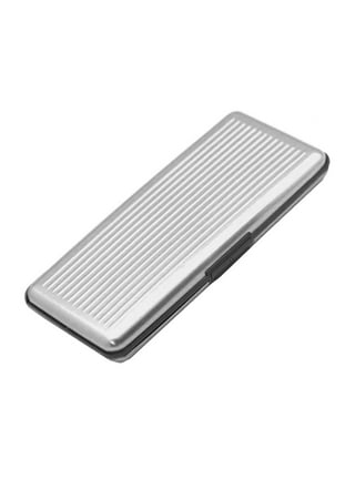 Stainless Steel Pocket Business Card Holder - Sleek Metal Case for ID and  Credit Cards, Durable Silver Wallet TIKA
