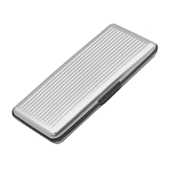 TVTD - Big Card Guard Protector Wallet ID Theft Data Safe Secure Aluminum - Unisex Silver Large