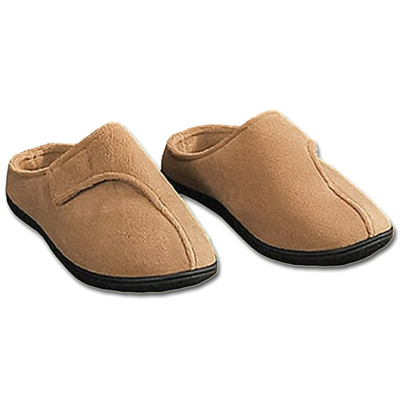 TVTD Comfort Gel Anti-Fatigue Indoor Outdoor Cushiond Slippers Relieve Aches Pains for Women Men- Medium Tan Medium