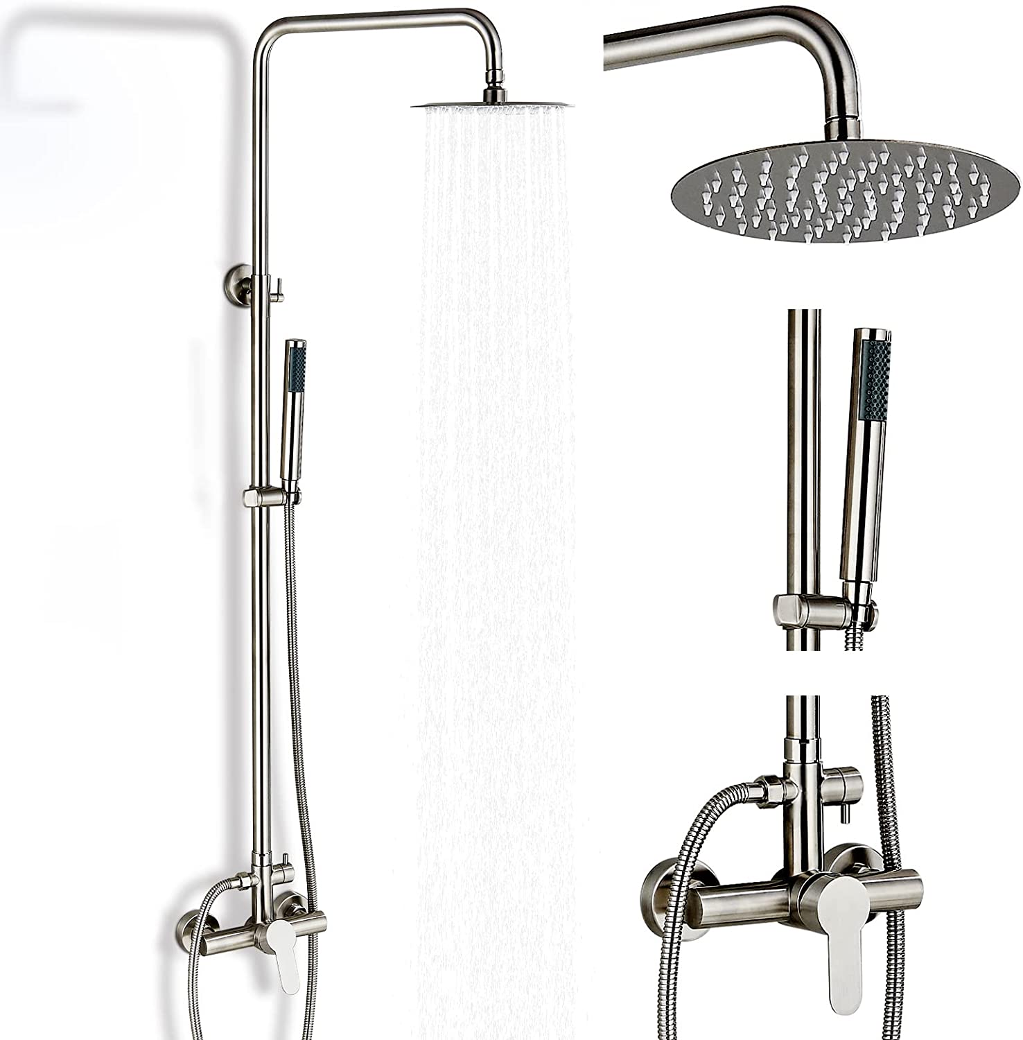 Kingston Brass KS3128BL Wall Mount Bathroom Faucet, Brushed Nickel