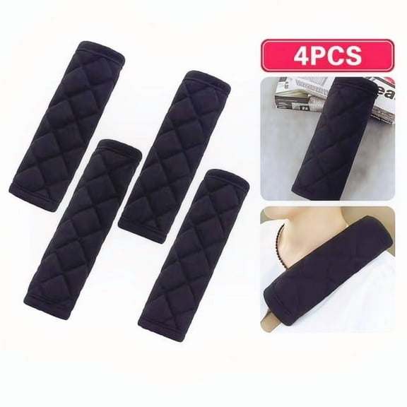 TVTUTPWY 4PCS Car Seat Belt Covers, Soft Leather Vehicle Seatbelt Strap Protector for Shoulder and Neck, Comfortable Auto Safe Belt Harness Cushion Pad, Universal Car Accessories Interior(Leather)