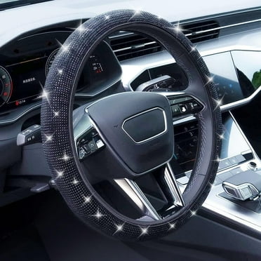 TVTUTPWY Car Steering Wheel Covers, Universal Accessory for Most Car Steering Wheel, Black Diamond