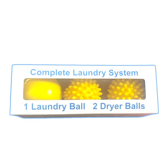 TVTime Direct - All Natural Complete Laundry System Keep Clothes Separated - Yellow 3-Balls Plastic