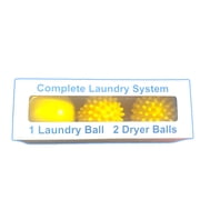 TVTime Direct - All Natural Complete Laundry System Keep Clothes Separated - Yellow 3-Balls Plastic