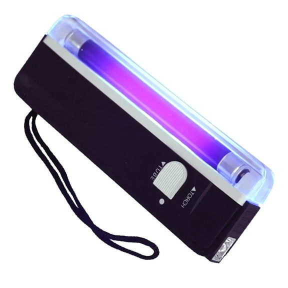 TVTime Direct - Handheld UV Black Light Torch Portable Blacklight with LED - Black 1"Hx7"Lx3"W