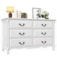 thumbnail image 1 of Gacfiew Classic 6 Drawer Dresser for Bedroom, Solid White Dressers & Chest of Drawers with Wide Storage Cabinet (White), 1 of 7