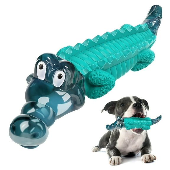 TVYTYAT Indestructible Dog Chew Toy - Durable Chew Toy for Large and Medium Dogs, Aggressive Chewers, Pitbull, German Shepherd (Crocodile)