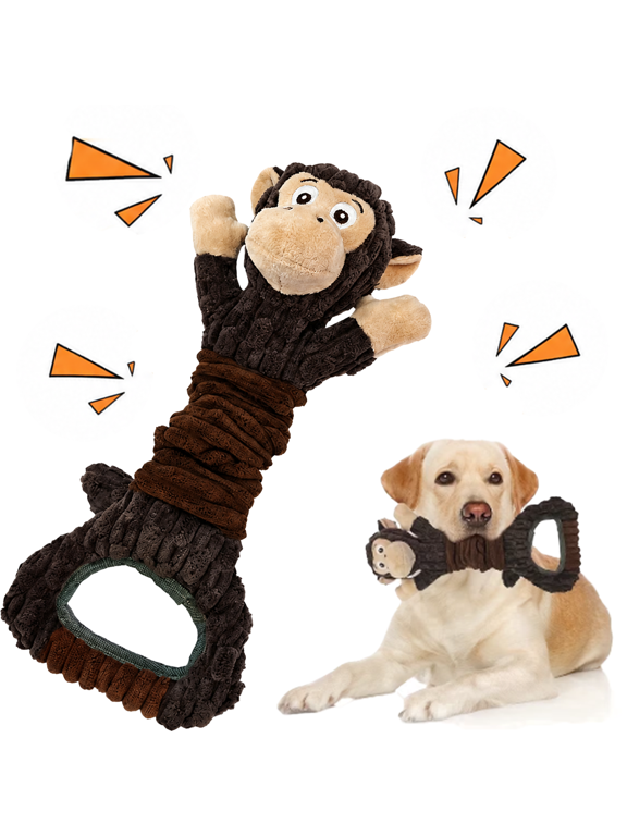Stretching monkey shaped dog toy, a plush toy designed specifically for medium and large dogs