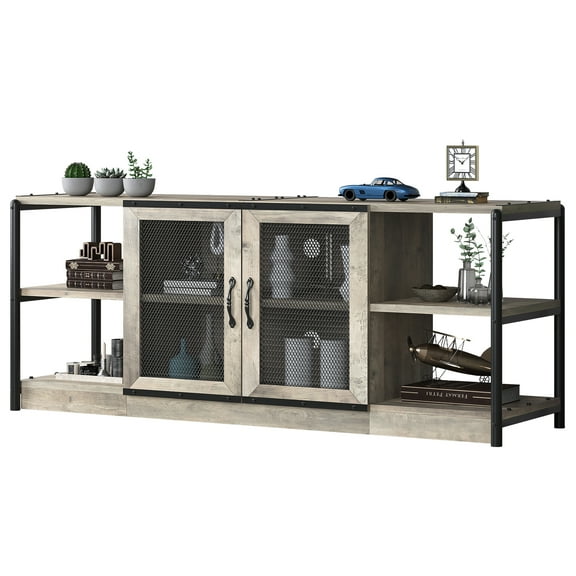 TVfor 65+ Inch TV,Entertainment Center TV Media Console Farmhouse TVwith Storage andTV ConsoleFurniture for Living
