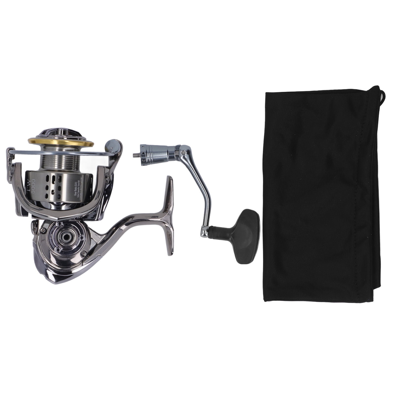 TW Fishing Reel Metal Spinning Fishing Reel with Grip 5.51 Aluminum