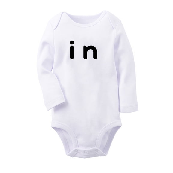 TW & IN Twins Babies Rompers, Newborn Baby Unisex Bodysuits, Infant Jumpsuits, Toddler 0-12 Months Kids Long Sleeves Oufits (White, 6-12 Months)