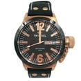 thumbnail image 1 of TW Steel Gold Plated Day Date Black Dial Leather Quartz Mens Watch CE1039, 1 of 1