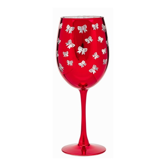 Bow Wine Glass 15.5 OZ Holiday Time