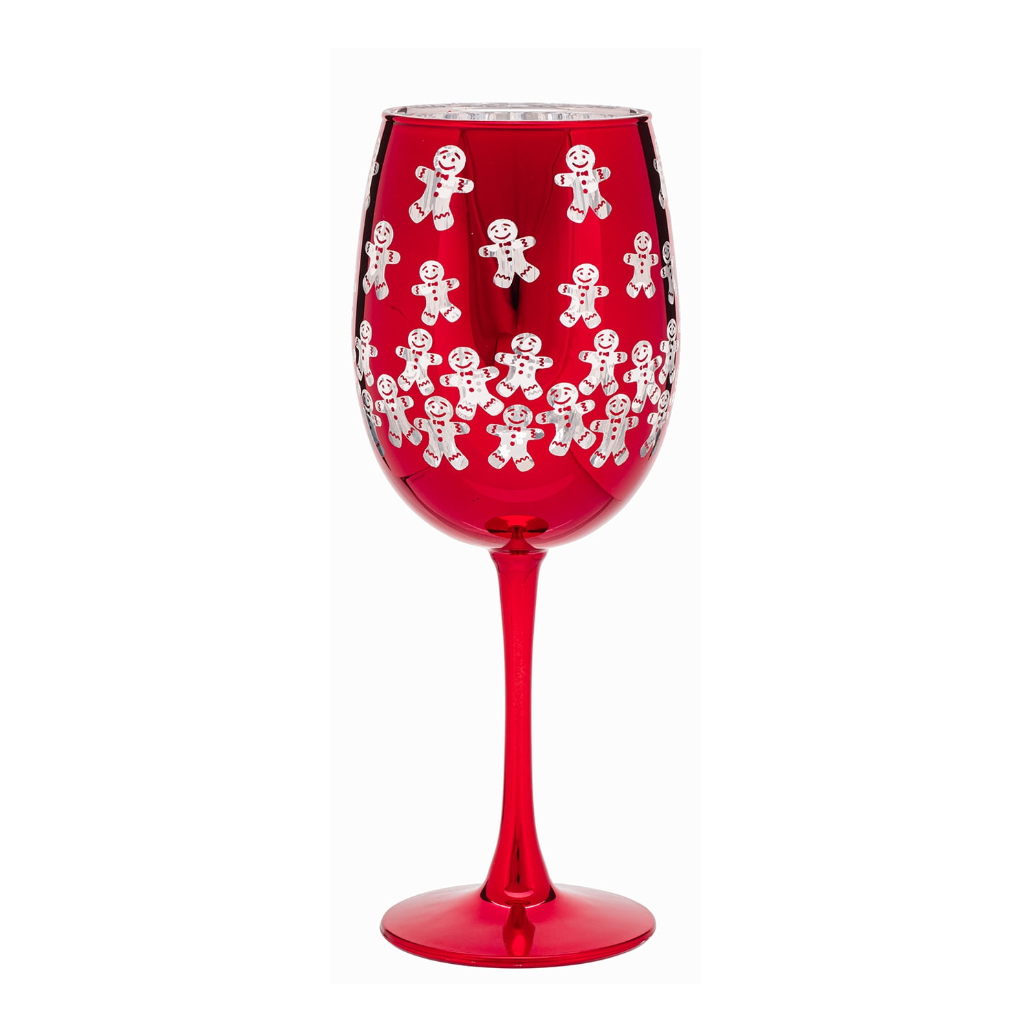 Gingerbread Man Wine Glass 15.5 OZ Holiday Time