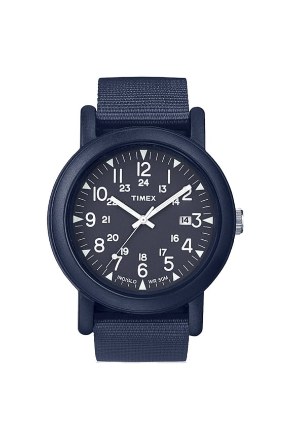 TW2P62600 Camper Men's Blue Nylon Bracelet With Blue Analog Dial Watch