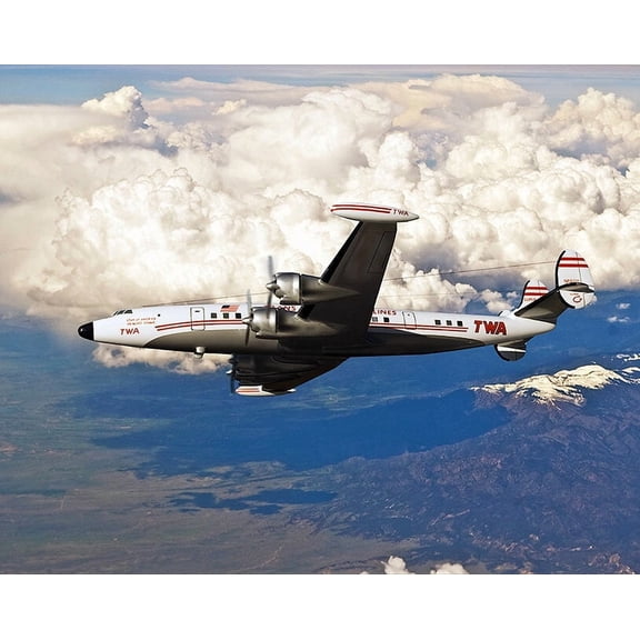TWA Lockheed Constellation Super Connie Style -1 - 12x18 Inch Laminated Aviation Poster - Stunning Detail and Bold Colors
