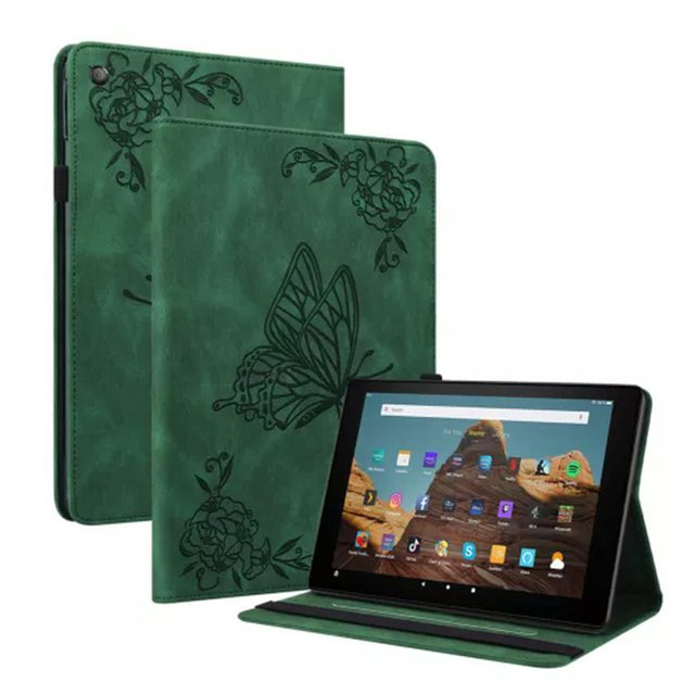 TWARI For Amazon Kindle Fire HD8 HD10 Slim Butterfly Stand Folio Card