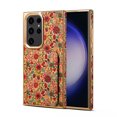TWARI For Samsung Galaxy S24 S23 Ultra Vintage Flower Pattern Stand