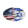 TWCTUWEN 2024 Kids Sticker Packs USA And Israel Flag Oval Sticker