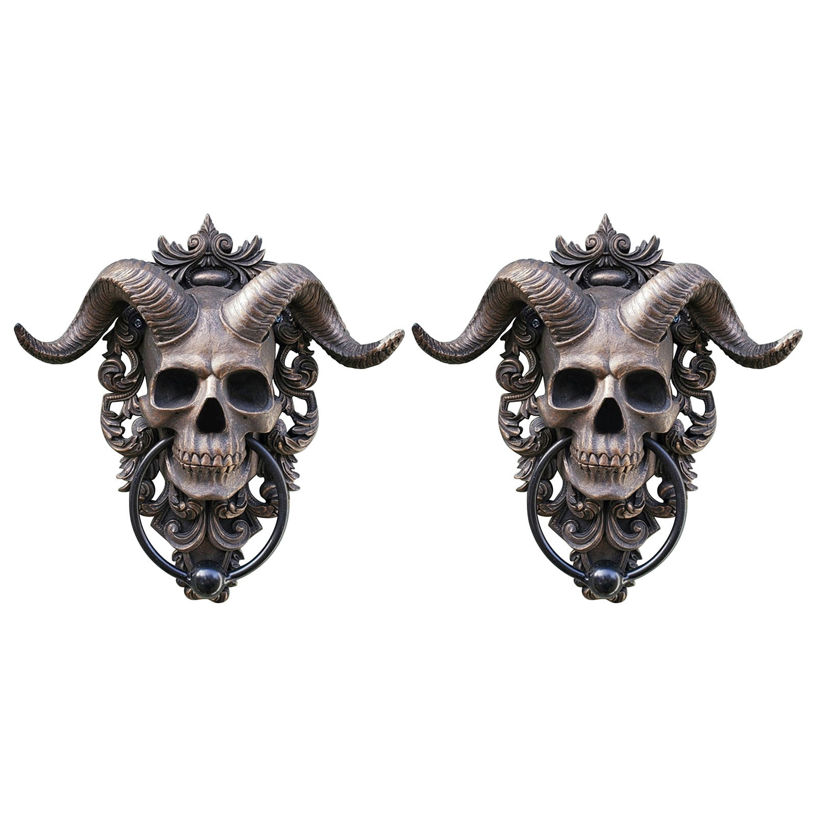 TWCTUWEN 2024 Pride Ornament Horned Skull Hanging Door Knocker-Heavy ...