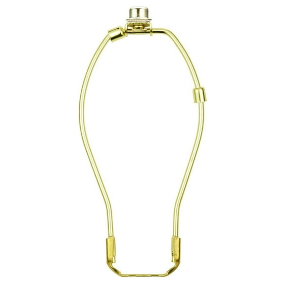 TWDRTDD 12" Brass Heavy Duty Harp with UNO Fitter Adapter Converter Finial Set