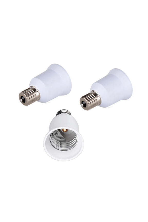 3Pcs E17 to E26 Socket Adapter,Intermediate base E17 to Standard Medium base E26 Converter